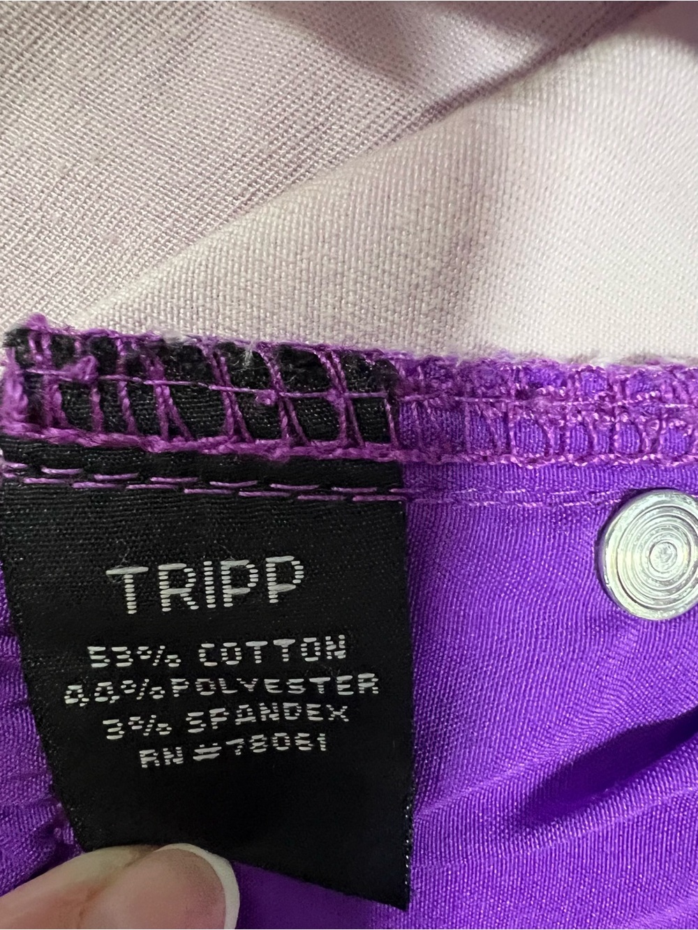 Tripp NYC Purple Coated  Skinny Jeans with Zip Pocket Accent Size 15 - Picture 10 of 16